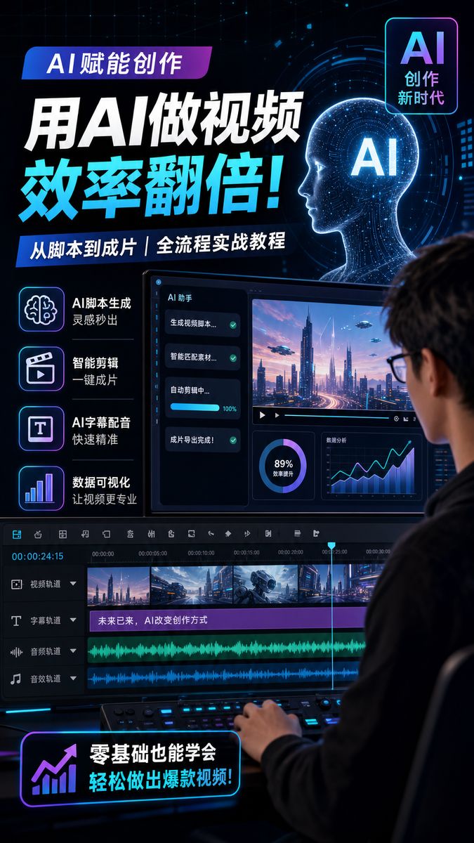 国产主播传媒-AI视频剪辑教程传媒